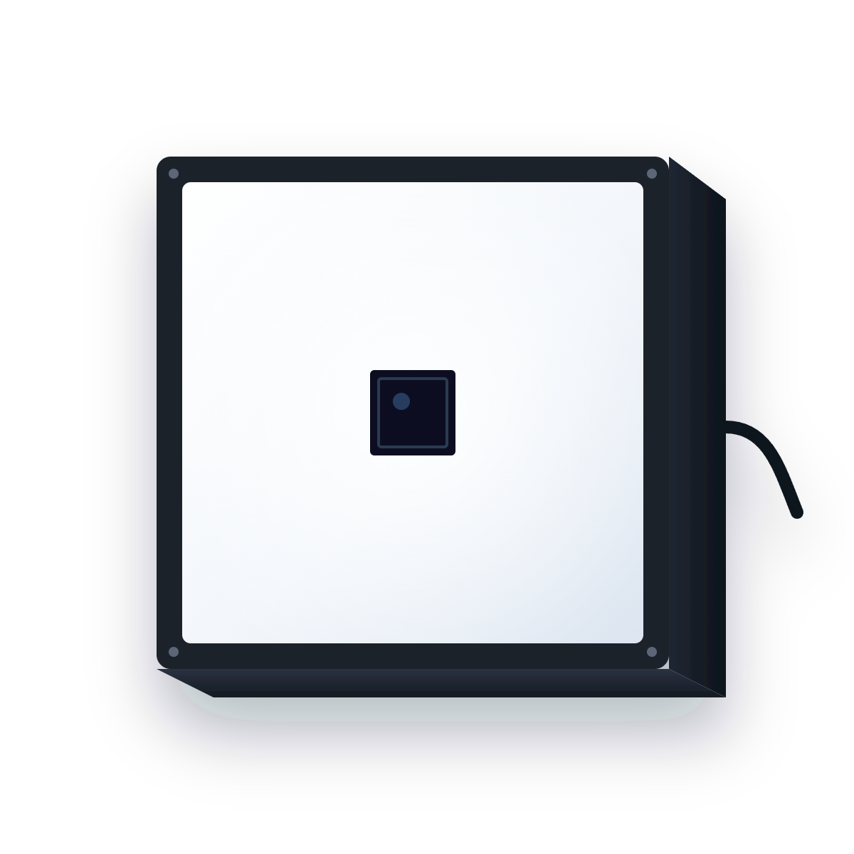 120 x 120 mm Flat Square Shadowless Light, White, 20 mm Viewing Window